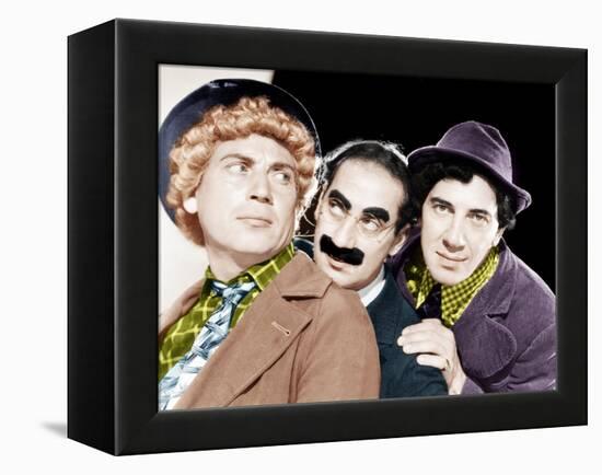 Harpo Marx, Groucho Marx, Chico Marx, MGM portrait, ca. 1940-null-Framed Stretched Canvas