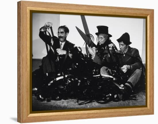 Harpo Marx, the Marx Brothers, Chico Marx, Groucho Marx, 1935-null-Framed Premier Image Canvas