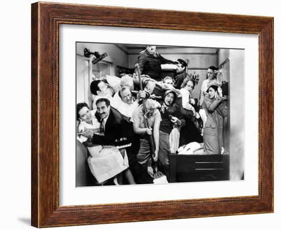 Harpo Marx, the Marx Brothers, Chico Marx, Groucho Marx. "A Night At the Opera".1935, by Sam Wood-null-Framed Photographic Print