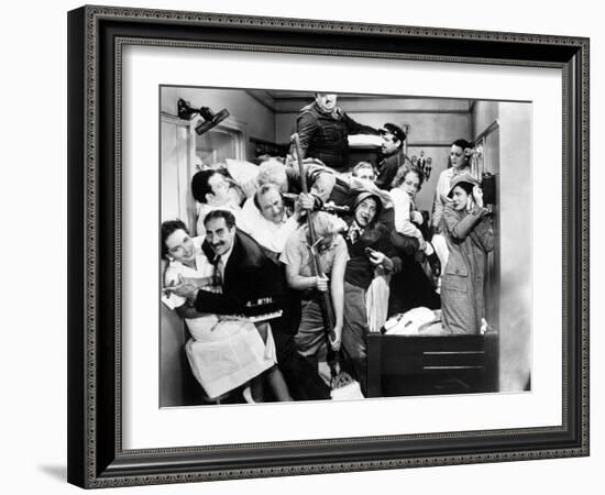 Harpo Marx, the Marx Brothers, Chico Marx, Groucho Marx. "A Night At the Opera".1935, by Sam Wood-null-Framed Photographic Print