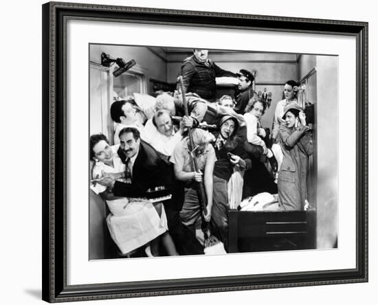 Harpo Marx, the Marx Brothers, Chico Marx, Groucho Marx. "A Night At the Opera".1935, by Sam Wood-null-Framed Photographic Print