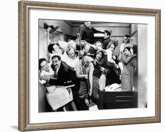 Harpo Marx, the Marx Brothers, Chico Marx, Groucho Marx. "A Night At the Opera".1935, by Sam Wood-null-Framed Photographic Print