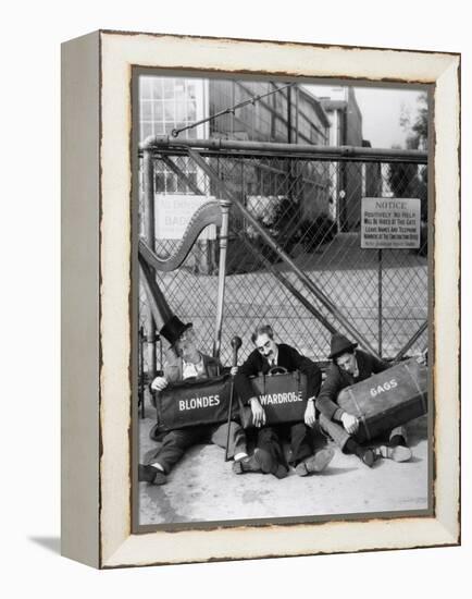 Harpo Marx, the Marx Brothers, Chico Marx, Groucho Marx-null-Framed Premier Image Canvas