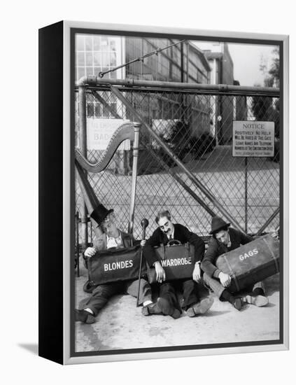 Harpo Marx, the Marx Brothers, Chico Marx, Groucho Marx-null-Framed Premier Image Canvas