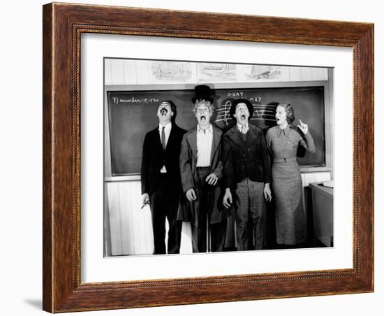 Harpo Marx, the Marx Brothers, Chico Marx, Groucho Marx-null-Framed Photographic Print