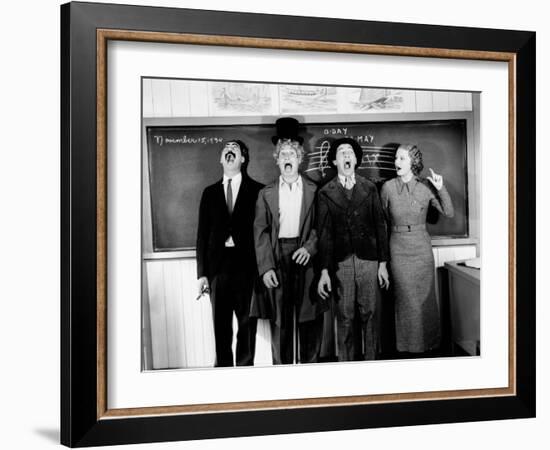 Harpo Marx, the Marx Brothers, Chico Marx, Groucho Marx-null-Framed Photographic Print