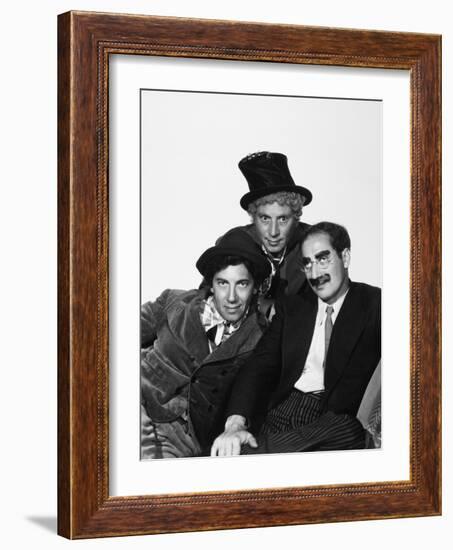 Harpo Marx, the Marx Brothers, Chico Marx, Groucho Marx-null-Framed Photographic Print