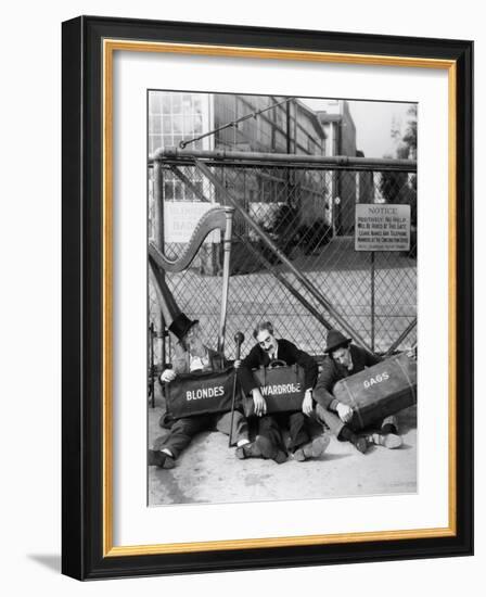 Harpo Marx, the Marx Brothers, Chico Marx, Groucho Marx-null-Framed Photographic Print