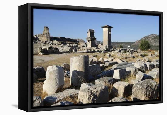Harpy Monument and Lycian Tomb, Xanthos, Kalkan, Lycia, Anatolia, Turkey, Asia Minor, Eurasia-Stuart Black-Framed Premier Image Canvas