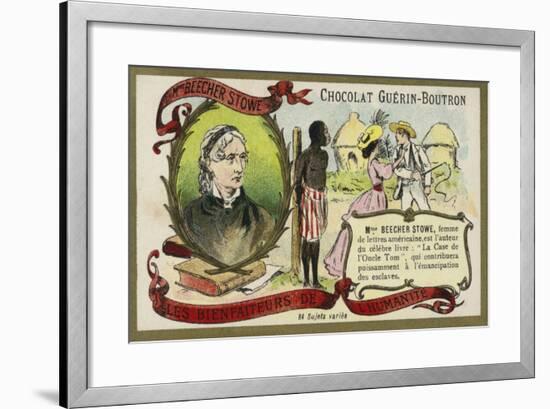 Harriet Beecher Stowe, American Abolitionist and Author-null-Framed Giclee Print