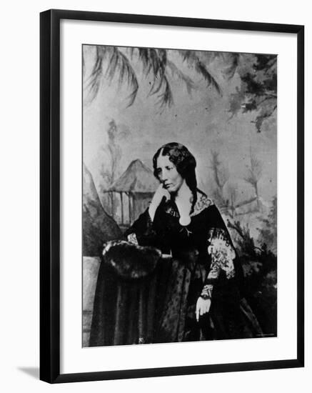 Harriet Beecher Stowe, American Novelist and Humanitarian, Author of "Uncle Tom's Cabin"-null-Framed Premium Photographic Print