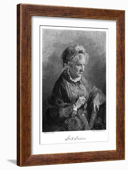 Harriet Beecher Stowe-T Johnson-Framed Art Print