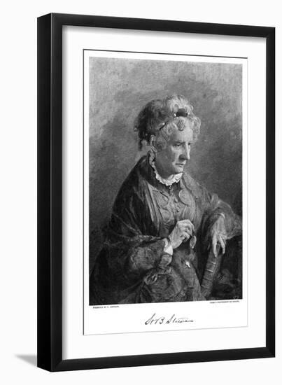 Harriet Beecher Stowe-T Johnson-Framed Art Print