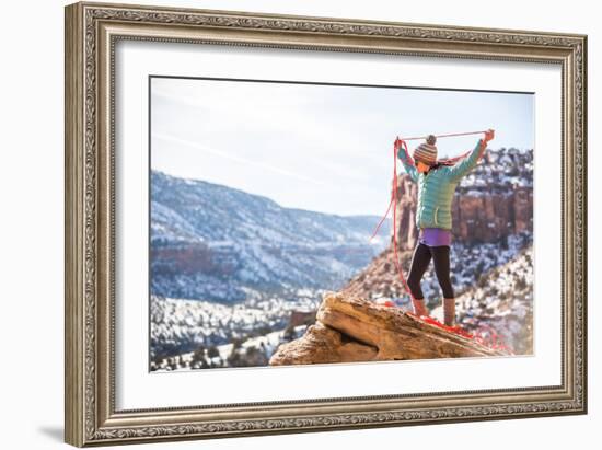 Harriet Ridley Coils A Line In Escalante Canyon, CO-Dan Holz-Framed Photographic Print