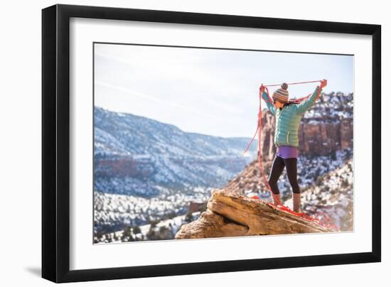 Harriet Ridley Coils A Line In Escalante Canyon, CO-Dan Holz-Framed Photographic Print