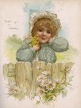 Girl in Meadow 1887-Harriett M Bennett-Framed Art Print