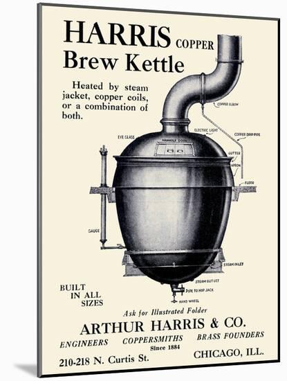 Harris Copper Brew Kettle-null-Mounted Art Print