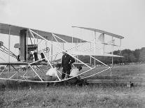 The Wright Brothers put a plane on the launch rail for the first Army flight at Fort Myer-Harris & Ewing-Photographic Print
