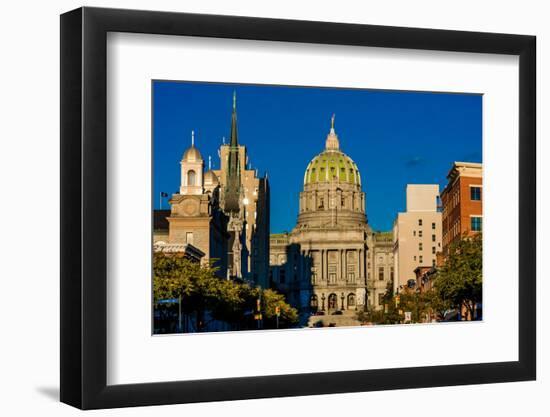 HARRISBURG, PENNSYLVANIA, City skyline and State Capitol Pennsylvania-null-Framed Photographic Print