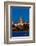 HARRISBURG, PENNSYLVANIA, City skyline and State Capitol shot at dusk from Susquehanna River-null-Framed Photographic Print