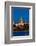 HARRISBURG, PENNSYLVANIA, City skyline and State Capitol shot at dusk from Susquehanna River-null-Framed Photographic Print