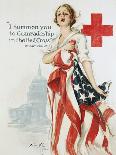 Have You Answered the Red Cross Christmas Roll Call?-Harrison Fisher-Framed Giclee Print