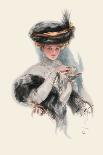 Woman with Ostrich Fan-Harrison Fisher-Art Print