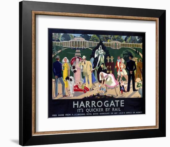 Harrogate Busy Park-null-Framed Art Print