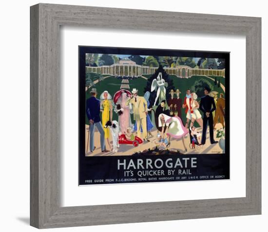 Harrogate Busy Park-null-Framed Art Print