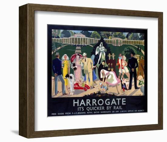 Harrogate Busy Park-null-Framed Art Print