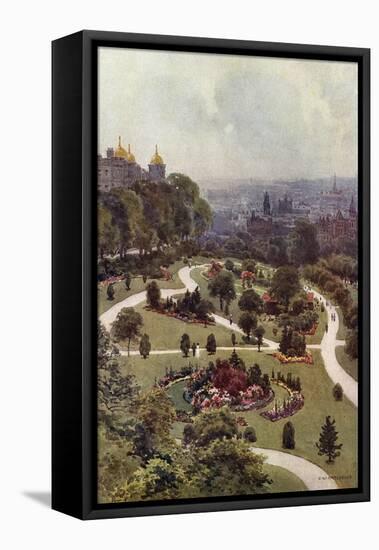 Harrogate Gardens-Ernest W Haslehust-Framed Stretched Canvas