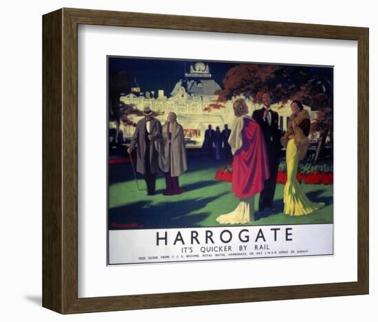 Harrogate, It's Quicker by Rail-null-Framed Art Print