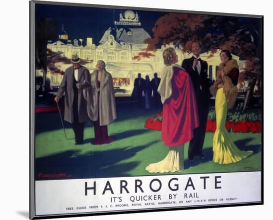 Harrogate, It's Quicker by Rail-null-Mounted Art Print
