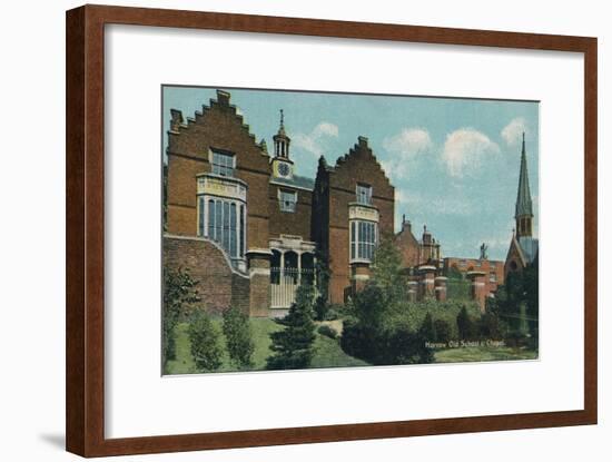 'Harrow Old School & Chapel', c1910-Unknown-Framed Giclee Print