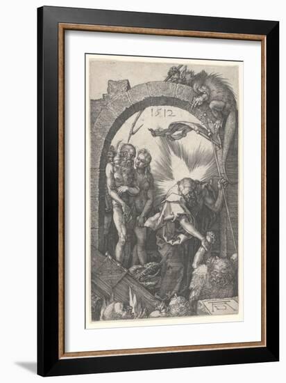 Harrowing of Hell, 1512 (Engraving)-Albrecht Dürer or Duerer-Framed Giclee Print