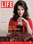 British TV Chef and Cookbook Author Nigella Lawson with Bowl of Cherries, December 9, 2005-Harry Borden-Premier Image Canvas