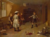 Children Playing in an Interior, 1893-Harry Brooker-Framed Premier Image Canvas