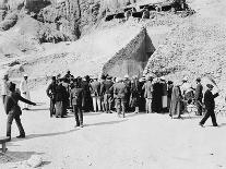 Crowd outside Tutankhamun's tomb, Valley of the Kings, Egypt, 1922-Harry Burton-Framed Photographic Print