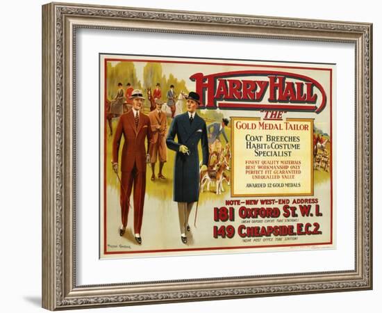 Harry Hall - "The" Gold Medal Tailor Advertisement Poster-Hilton Greene-Framed Giclee Print