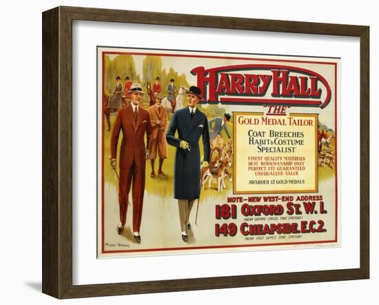 Harry Hall - "The" Gold Medal Tailor Advertisement Poster-Hilton Greene-Framed Giclee Print