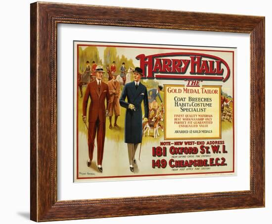 Harry Hall - "The" Gold Medal Tailor Advertisement Poster-Hilton Greene-Framed Giclee Print