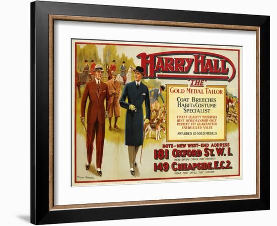 Harry Hall - "The" Gold Medal Tailor Advertisement Poster-Hilton Greene-Framed Giclee Print