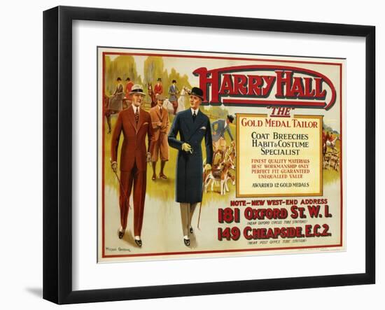 Harry Hall - "The" Gold Medal Tailor Advertisement Poster-Hilton Greene-Framed Giclee Print