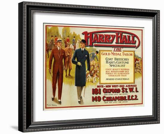 Harry Hall - "The" Gold Medal Tailor Advertisement Poster-Hilton Greene-Framed Giclee Print