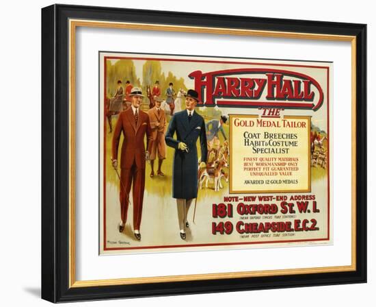 Harry Hall - "The" Gold Medal Tailor Advertisement Poster-Hilton Greene-Framed Giclee Print