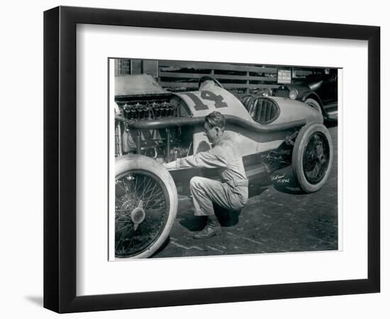 Harry Hartz and No.14 Racecar, 1919-Marvin Boland-Framed Giclee Print