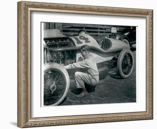 Harry Hartz and No.14 Racecar, 1919-Marvin Boland-Framed Giclee Print