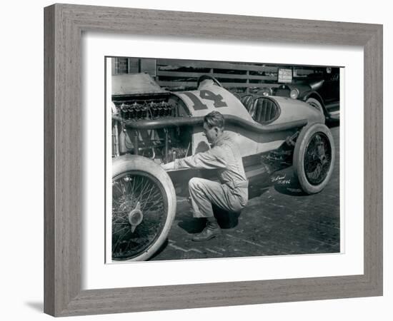 Harry Hartz and No.14 Racecar, 1919-Marvin Boland-Framed Giclee Print