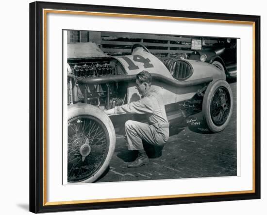 Harry Hartz and No.14 Racecar, 1919-Marvin Boland-Framed Giclee Print