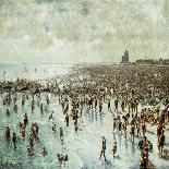 Beach Scene, Coney Island, 1881 (Oil on Canvas)-Harry Herman Roseland-Framed Giclee Print